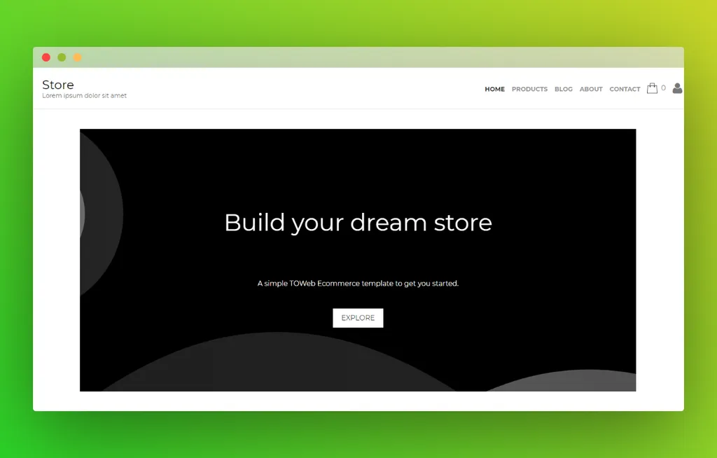 TOWeb template StoreStarter