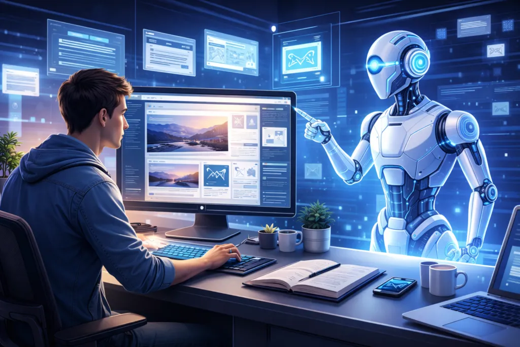 website creation with AI agent