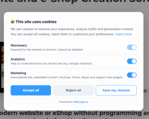 WebLegal cookie consent banner