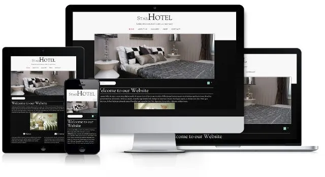 Plantilla web Responsive para hotel