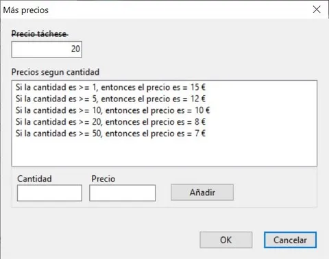 Precios por volumen: comercio electrónico