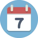 icon flat cirkel kalender