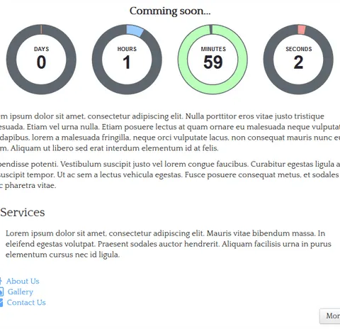 Contagem decrescente responsiva