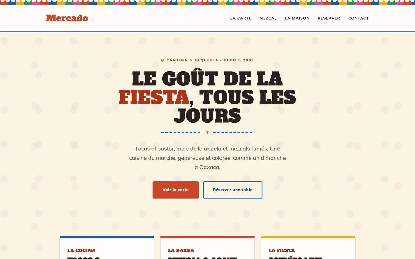 Mercado — Marché latino, faïence et couleurs vives