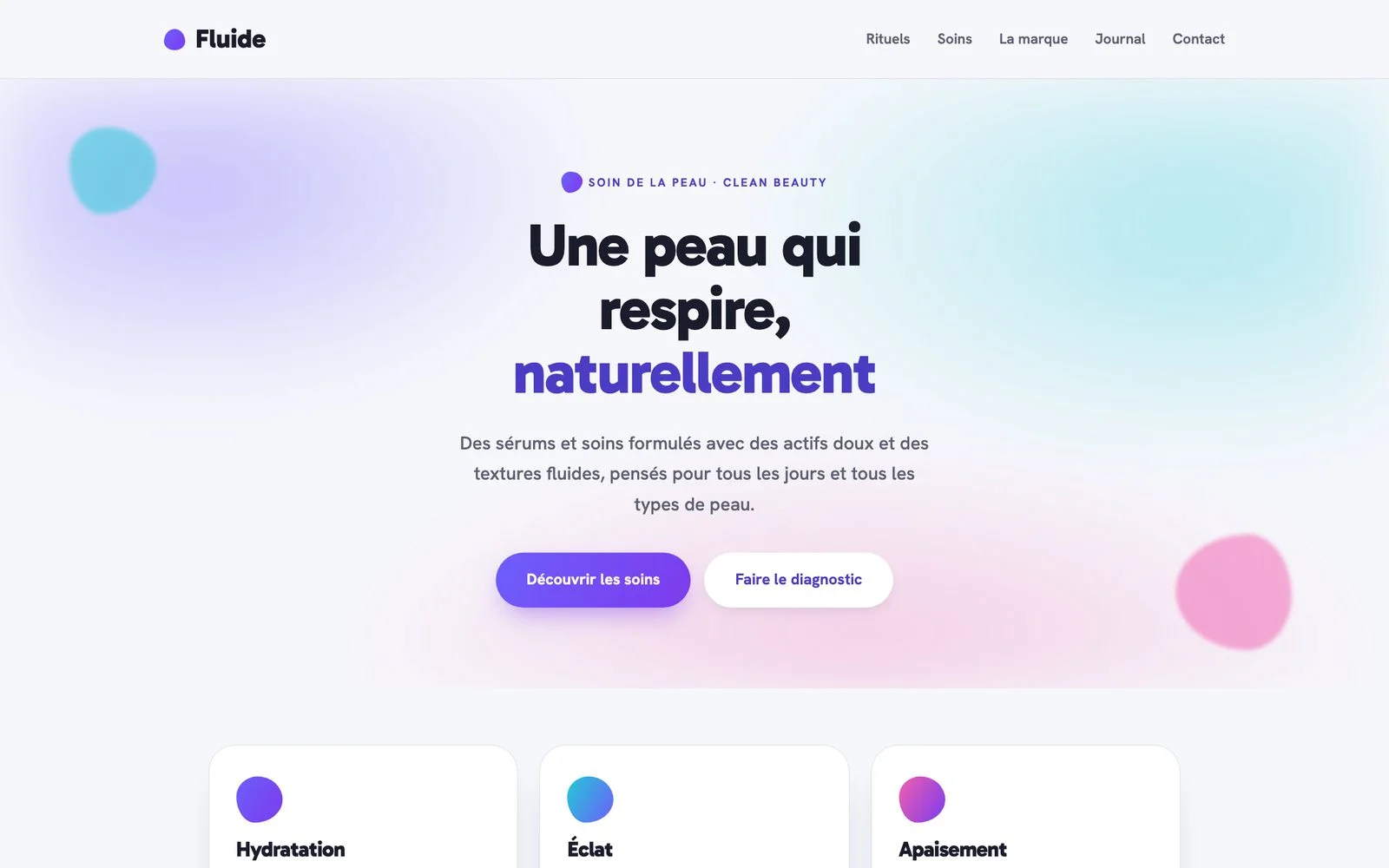 Liquid — Formes fluides et dégradés doux